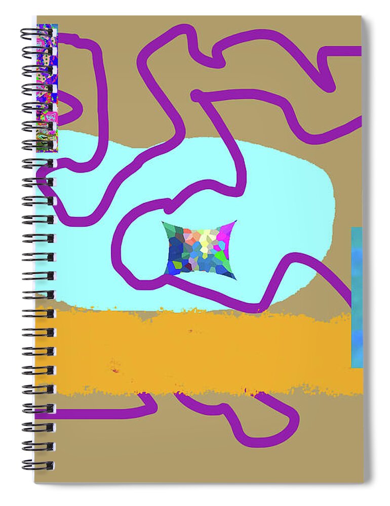  Spiral Notebook featuring the digital art 8-18-3057p by Walter Paul Bebirian