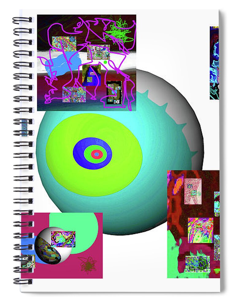Walter Paul Bebirian Spiral Notebook featuring the digital art 8-31-2015babcdefghij by Walter Paul Bebirian