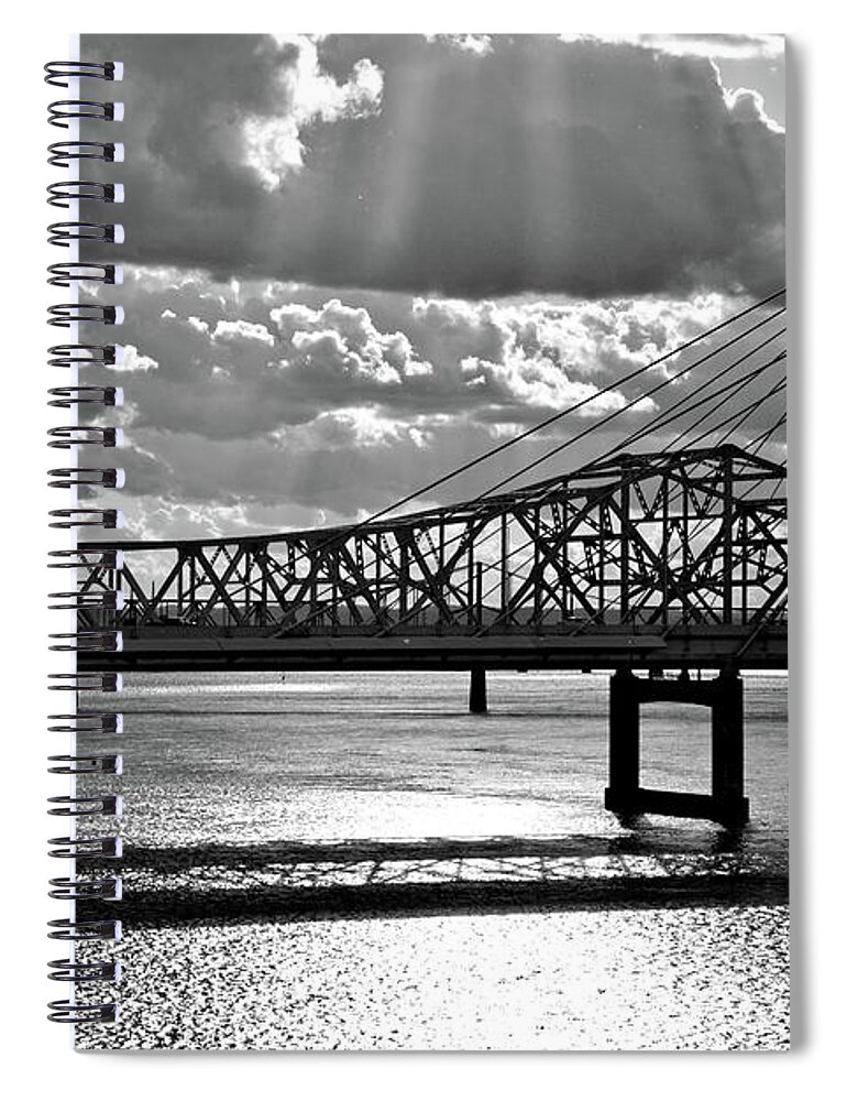 0601 Spiral Notebook featuring the photograph Abraham Lincoln Bridge by FineArtRoyal Joshua Mimbs