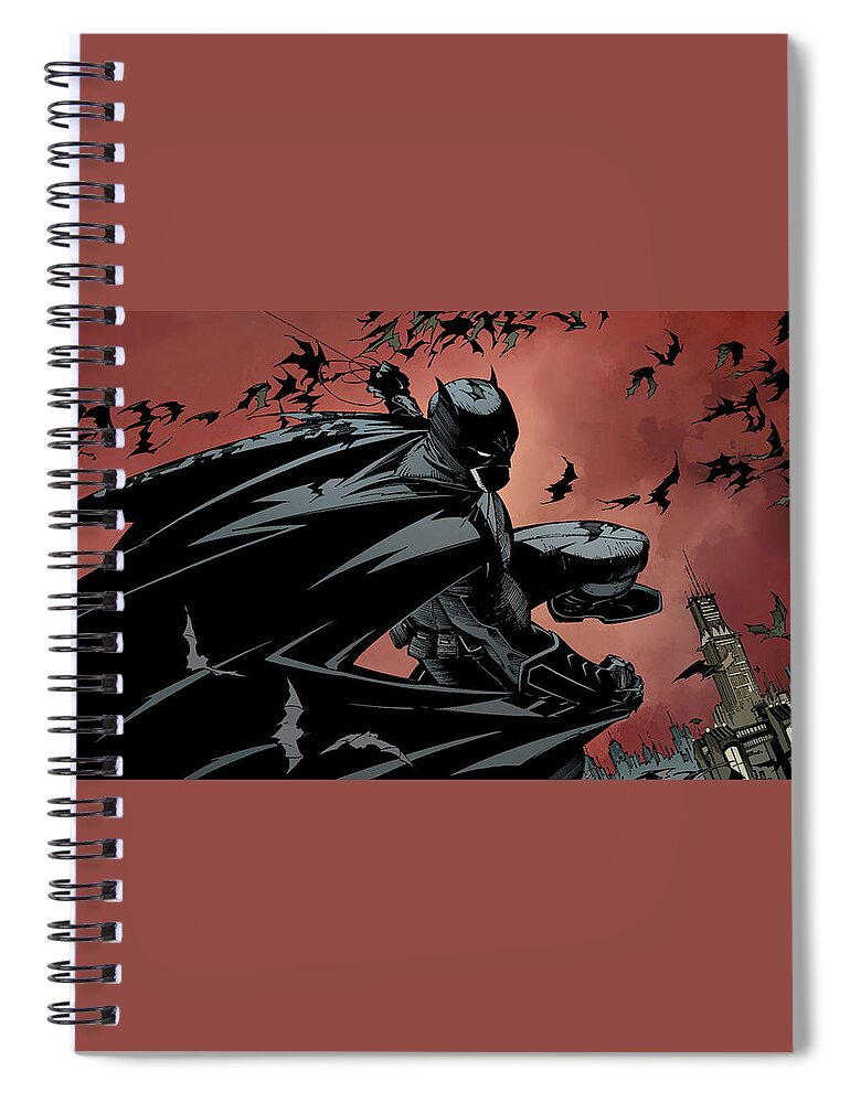 Batman Spiral Notebook featuring the digital art Batman #8 by Maye Loeser