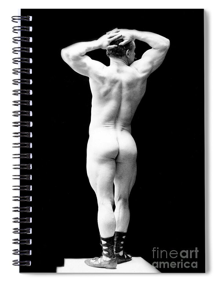 Erotica Spiral Notebook featuring the photograph Eugen Sandow, Father Of Modern #8 by Science Source