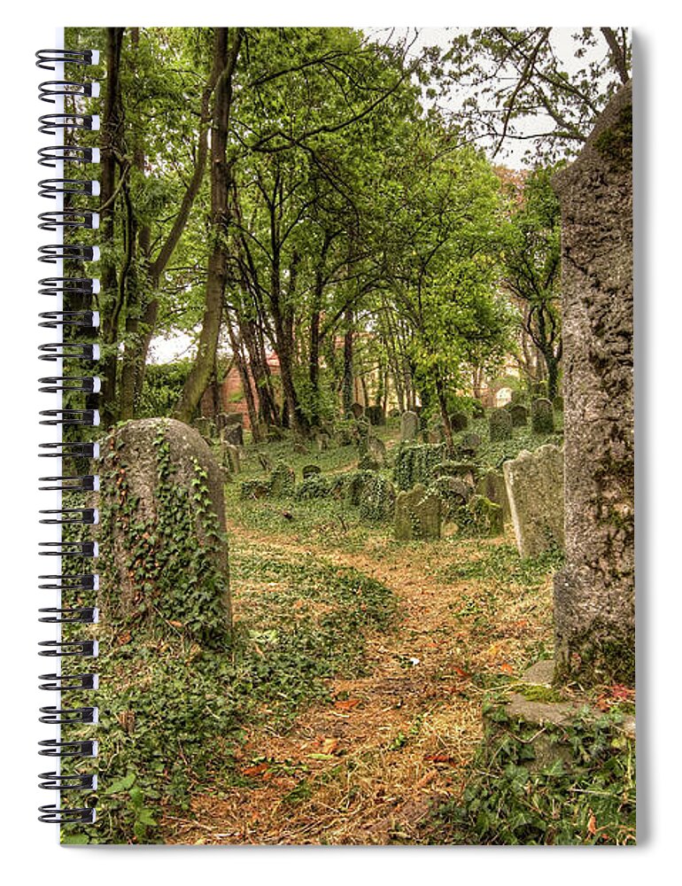 Czech Spiral Notebook featuring the photograph Old Jewish Cemetery #8 by Michal Boubin