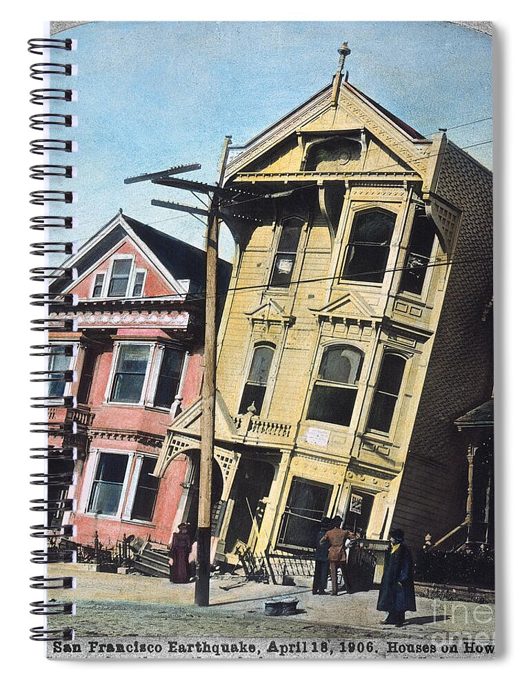 1906 Spiral Notebook featuring the photograph San Francisco Earthquake #8 by Granger