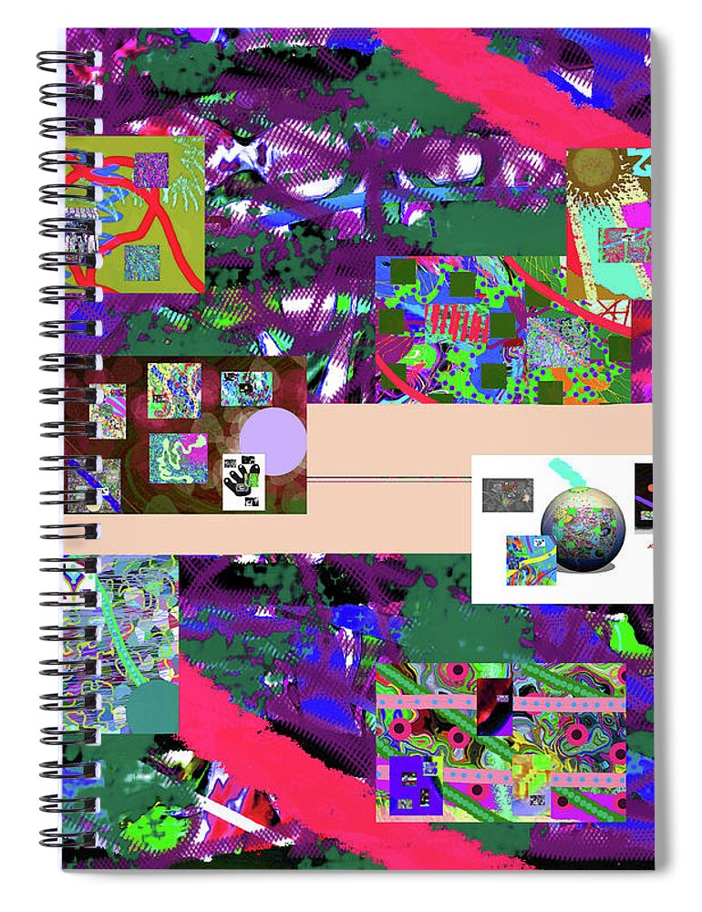 Walter Paul Bebirian Spiral Notebook featuring the digital art 9-17-2015dabcdefg by Walter Paul Bebirian