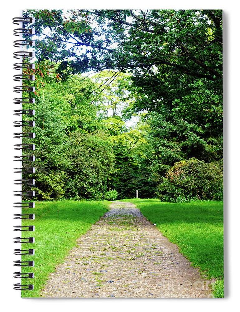 Adventure Spiral Notebook featuring the photograph Woodland path #9 by Tom Gowanlock