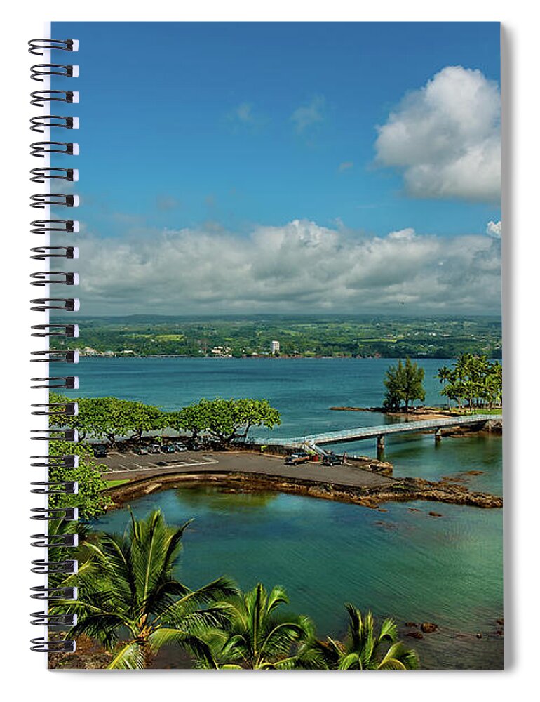 Christopher Holmes Photography Spiral Notebook featuring the photograph A Beautiful Day Over Hilo Bay by Christopher Holmes