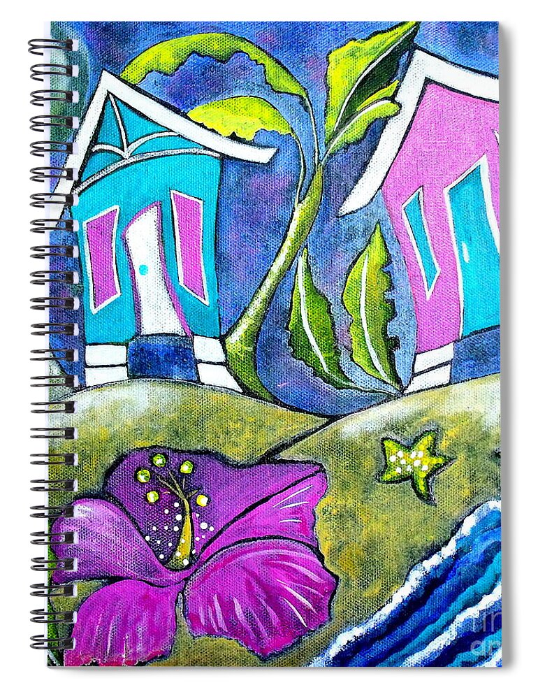 Julie Hoyle Spiral Notebook featuring the painting A Bit of Whimsy by Julie Hoyle