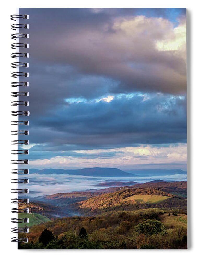 Landscape Spiral Notebook featuring the photograph A Break in the Clouds by Joe Shrader