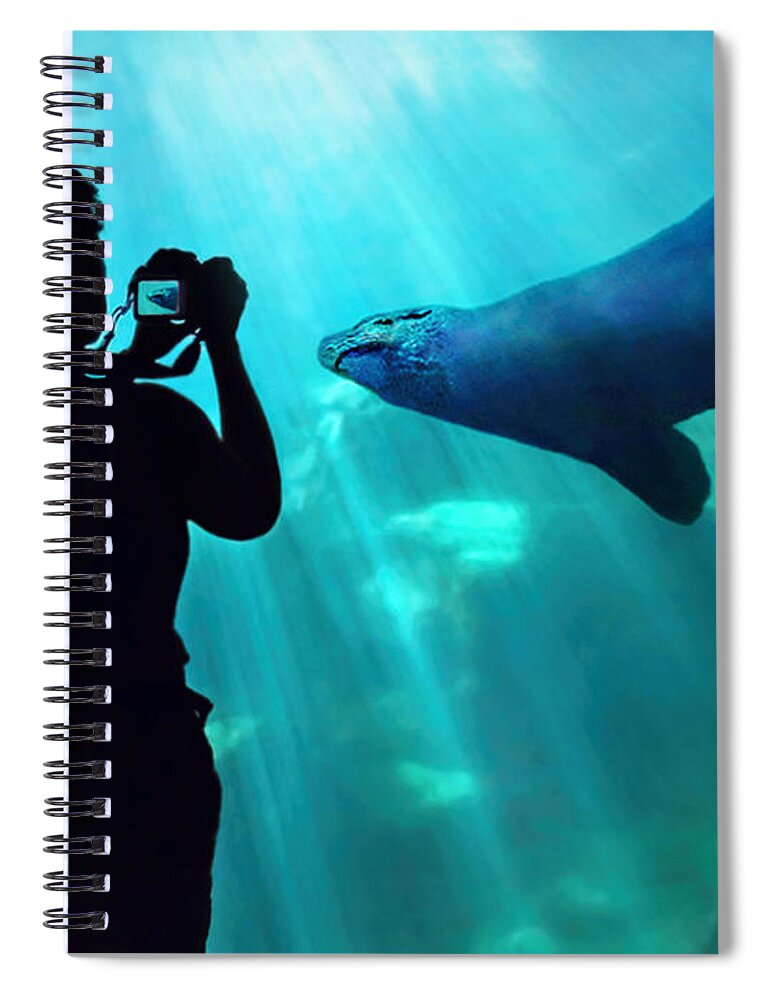 Aquarium Of The Pacific Spiral Notebook featuring the photograph A Captured Moment by Jennie Breeze
