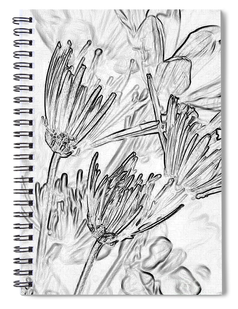 Flowers Spiral Notebook featuring the photograph A Flower Sketch by Julie Lueders 