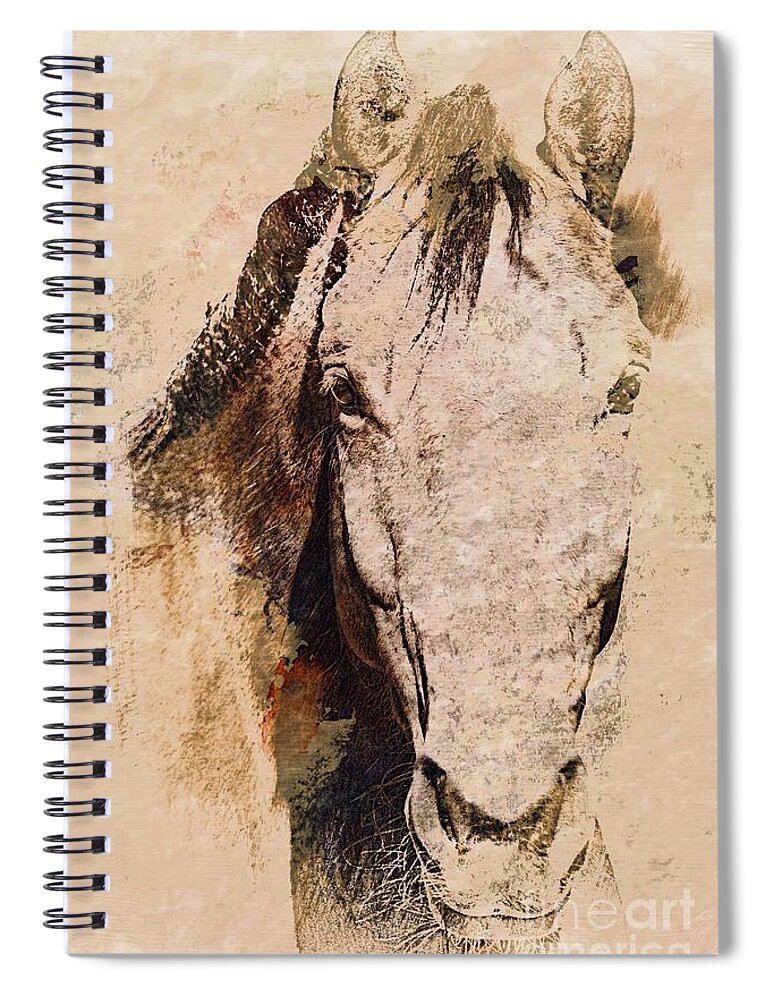 Horse Spiral Notebook featuring the photograph A Friendly Face by Clare Bevan