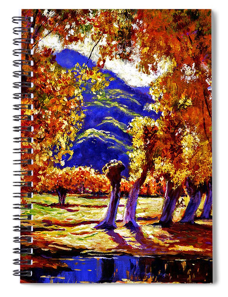 Autumn Spiral Notebook featuring the painting A Galaxy of Autumn Color by David Lloyd Glover