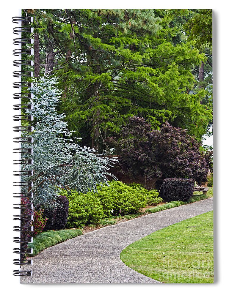 Fine Art Photo Spiral Notebook featuring the photograph A Garden Walk by Ken Frischkorn