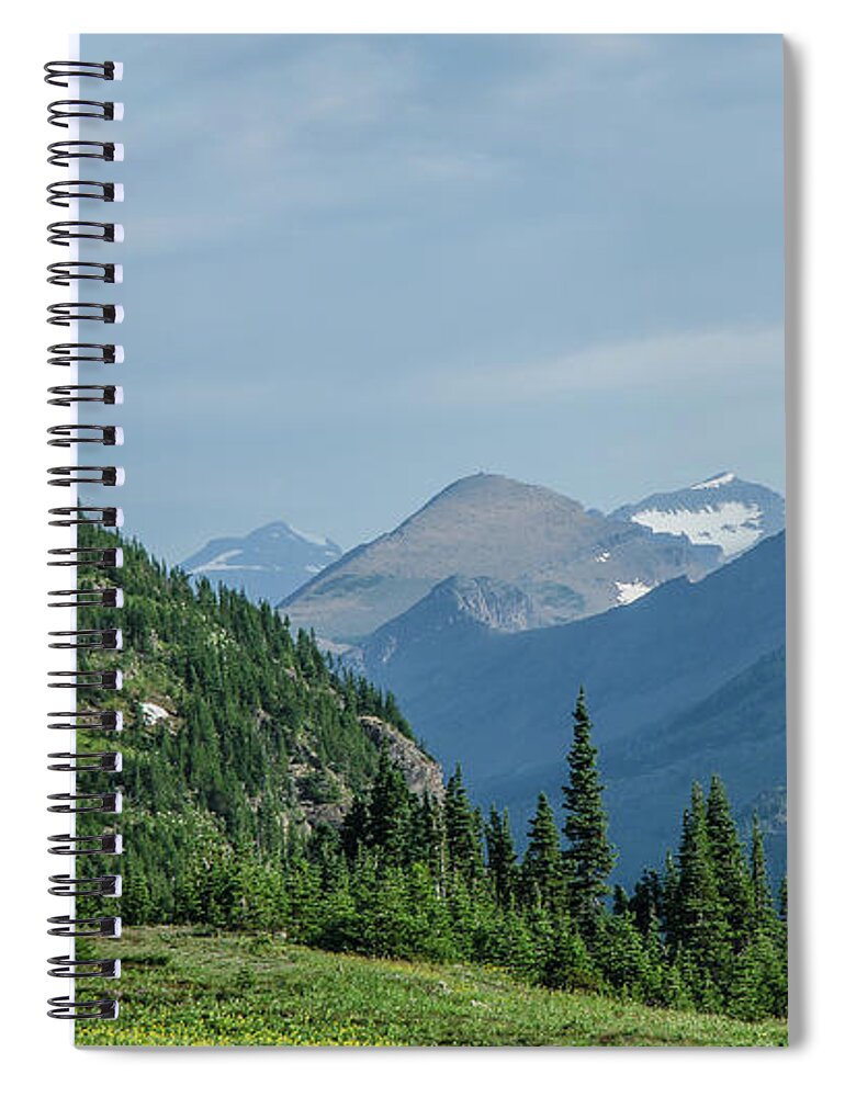 Glacier Spiral Notebook featuring the photograph A Grand Vista by Nick Boren