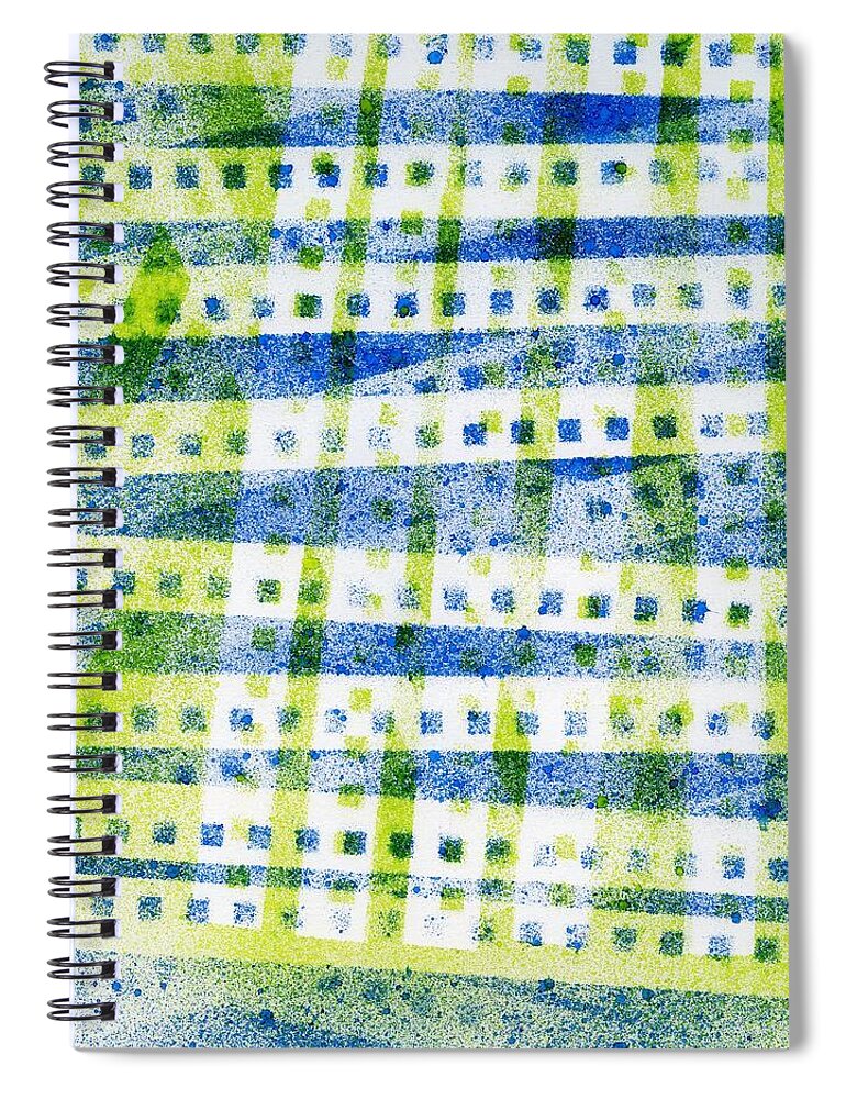 Lori Kingston Spiral Notebook featuring the mixed media A Little Bit of Chaos by Lori Kingston