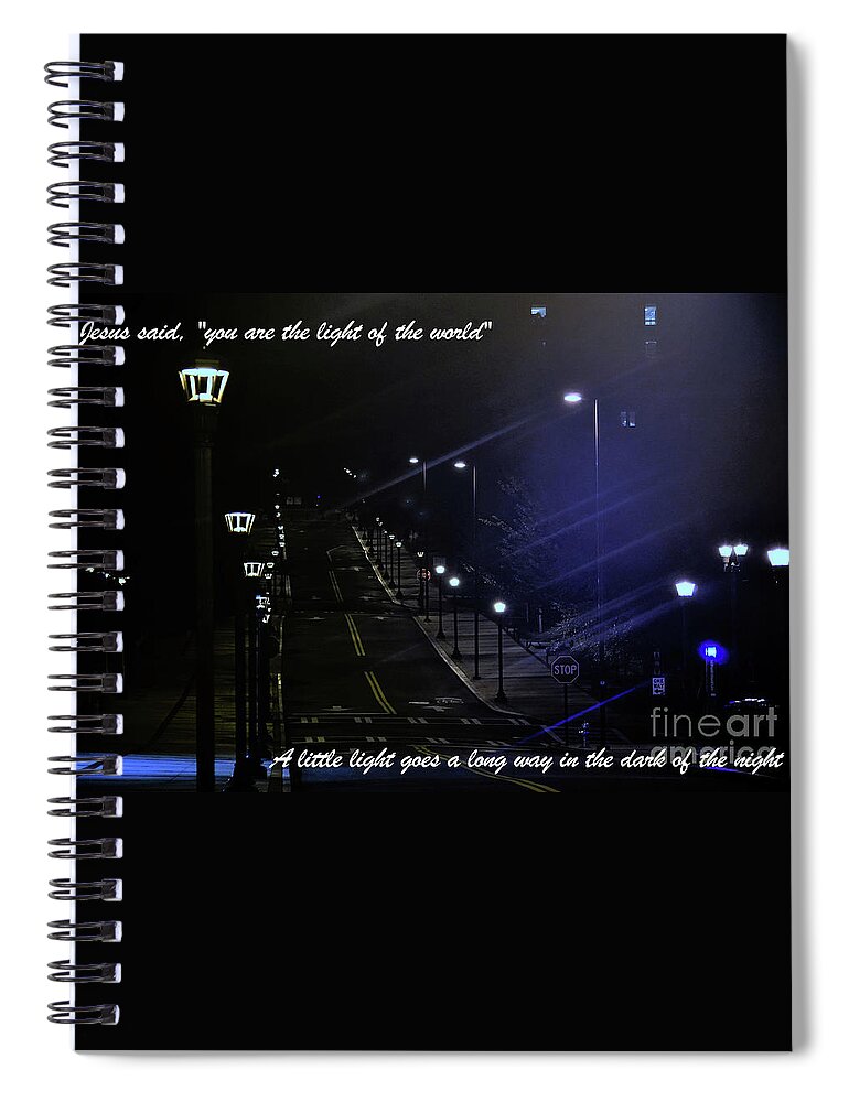 Atlanta Spiral Notebook featuring the photograph A Little Light by Merle Grenz