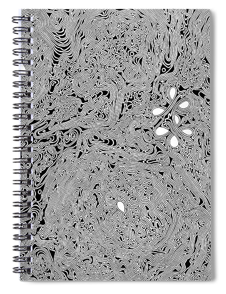 Maze Spiral Notebook featuring the drawing A-Maze-Ing by David Bader