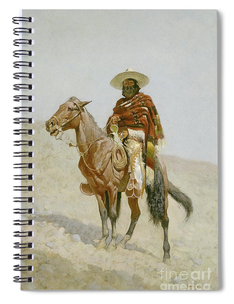 Remington Spiral Notebook featuring the painting A Mexican Vaquero by Frederic Remington