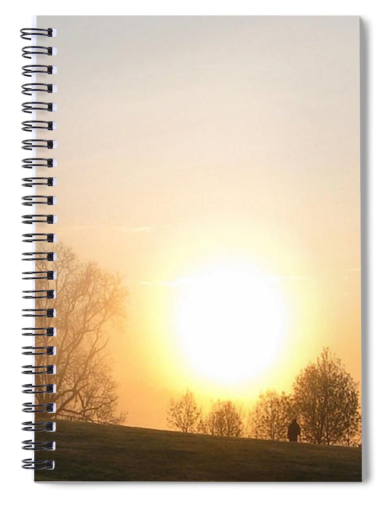 Photograph Spiral Notebook featuring the photograph A Misty Morning Walk by Charmaine Zoe