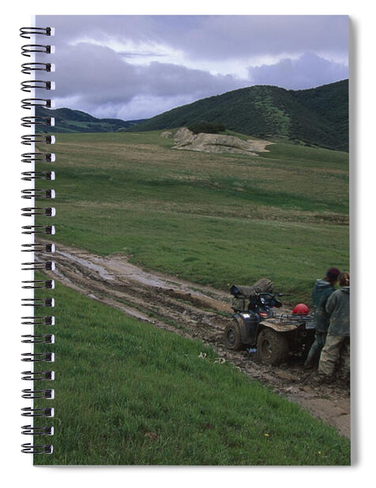 California Condor Recovery Team Spiral Notebook featuring the photograph A Muddy Dilemma - California Condor Recovery Team by Soli Deo Gloria Wilderness And Wildlife Photography