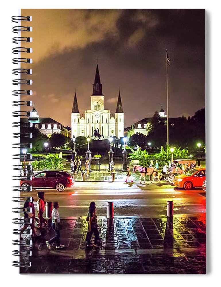 A Night In New Orleans Spiral Notebook featuring the photograph A Night In New Orleans by Felix Lai