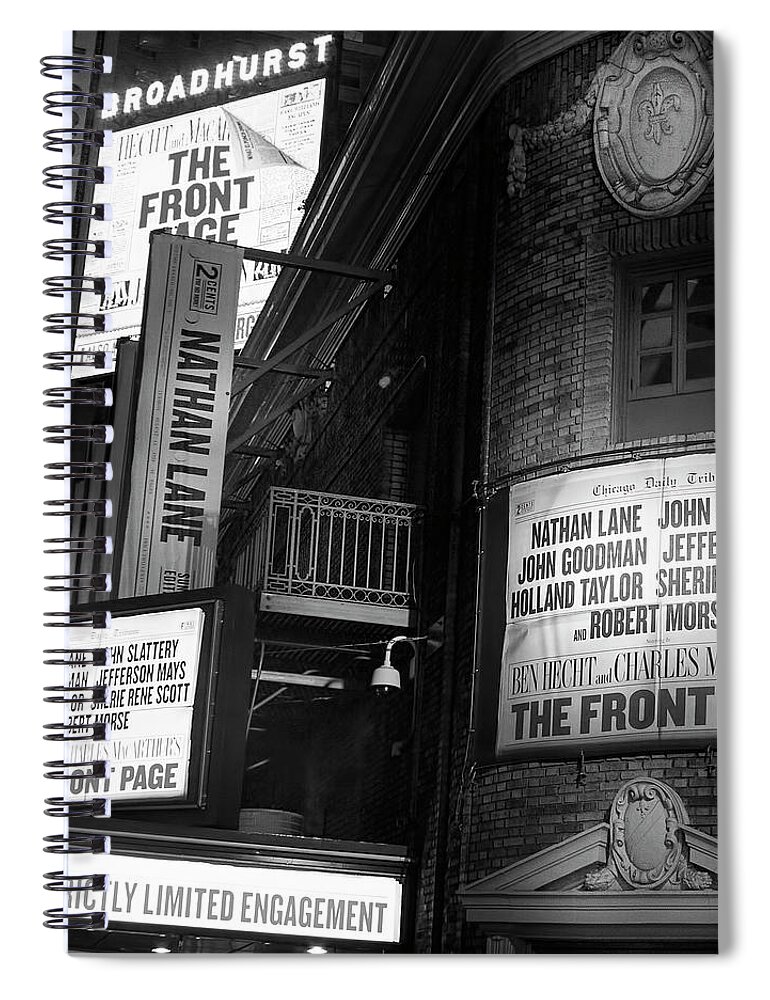 New York City Spiral Notebook featuring the photograph A Night on Broadway II by Mark Andrew Thomas