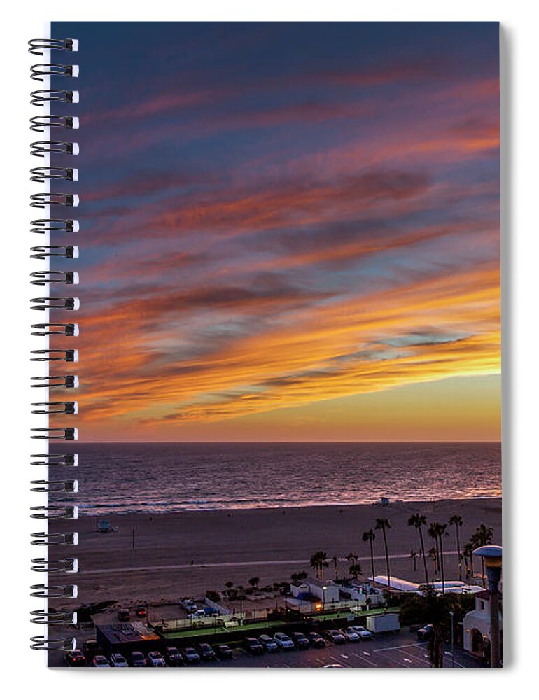 Sunset Spiral Notebook featuring the photograph A Night Out At The Jonathan by Gene Parks