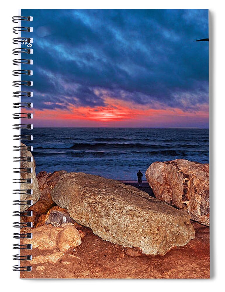 Sunset Spiral Notebook featuring the photograph A Painted Sky For the Poet's Eye by Jim Fitzpatrick