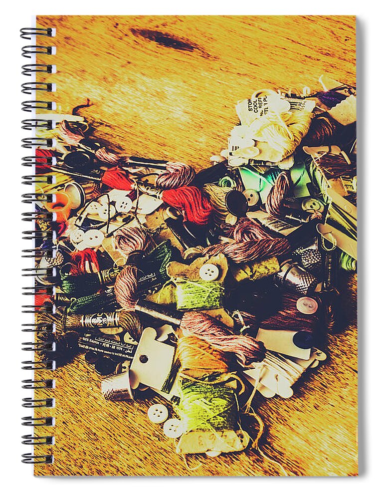 Patchwork Spiral Notebook featuring the photograph A patchwork heart by Jorgo Photography
