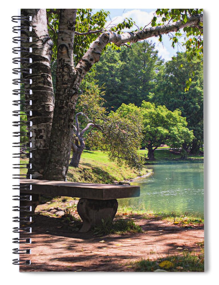 Nature Spiral Notebook featuring the photograph A Place To Ponder by Sharon McConnell