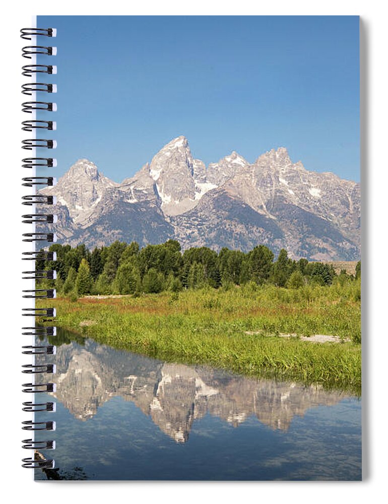 Photosbymch Spiral Notebook featuring the photograph A Reflection of the Tetons by M C Hood