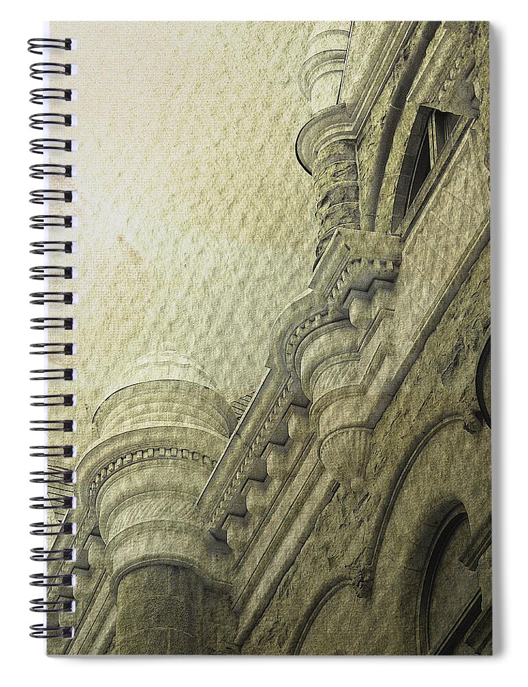 Architecture Spiral Notebook featuring the photograph A Rent in the Fabric of the Organized World by Char Szabo-Perricelli