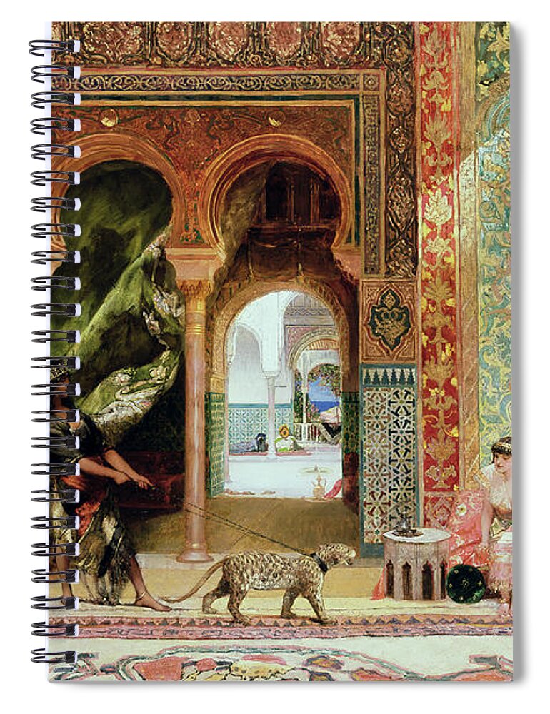 Royal Spiral Notebook featuring the painting A Royal Palace in Morocco by Benjamin Jean Joseph Constant