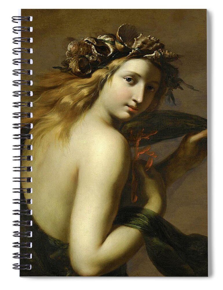 Ginevra Cantofoli Spiral Notebook featuring the painting A Sea-Nymph possibly Galatea by Ginevra Cantofoli