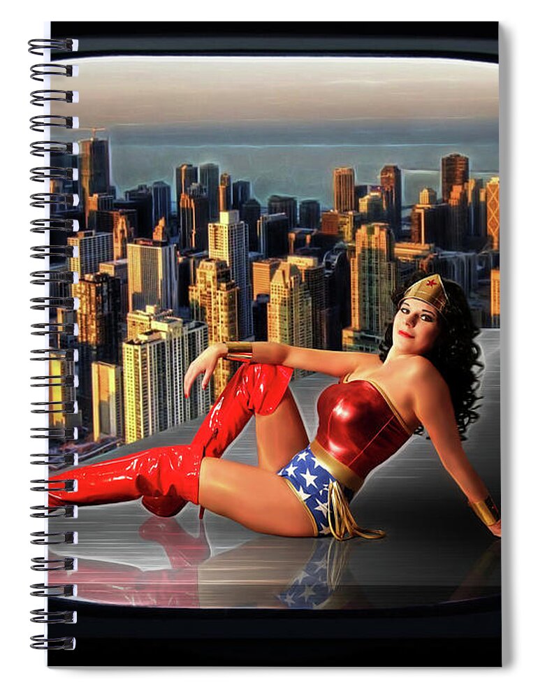 Wonder Spiral Notebook featuring the photograph A Seat With A View by Jon Volden