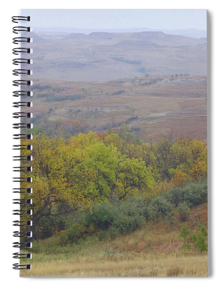 North Dakota Spiral Notebook featuring the photograph A Soft Rain in September by Cris Fulton
