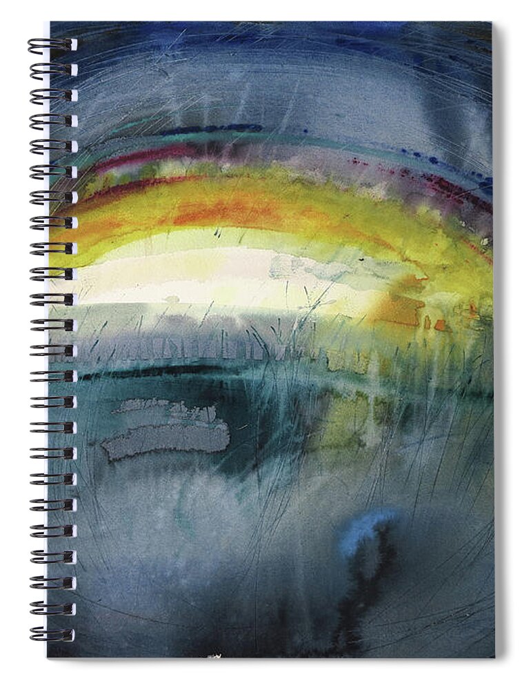 Painting Spiral Notebook featuring the painting A sort of egg shaped thingy by Petra Rau
