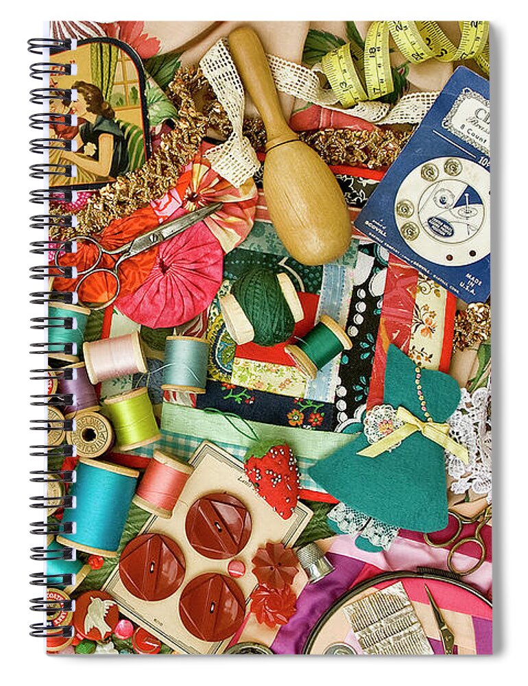 Jigsaw Puzzle Spiral Notebook featuring the photograph A Stitch in Time by Carole Gordon