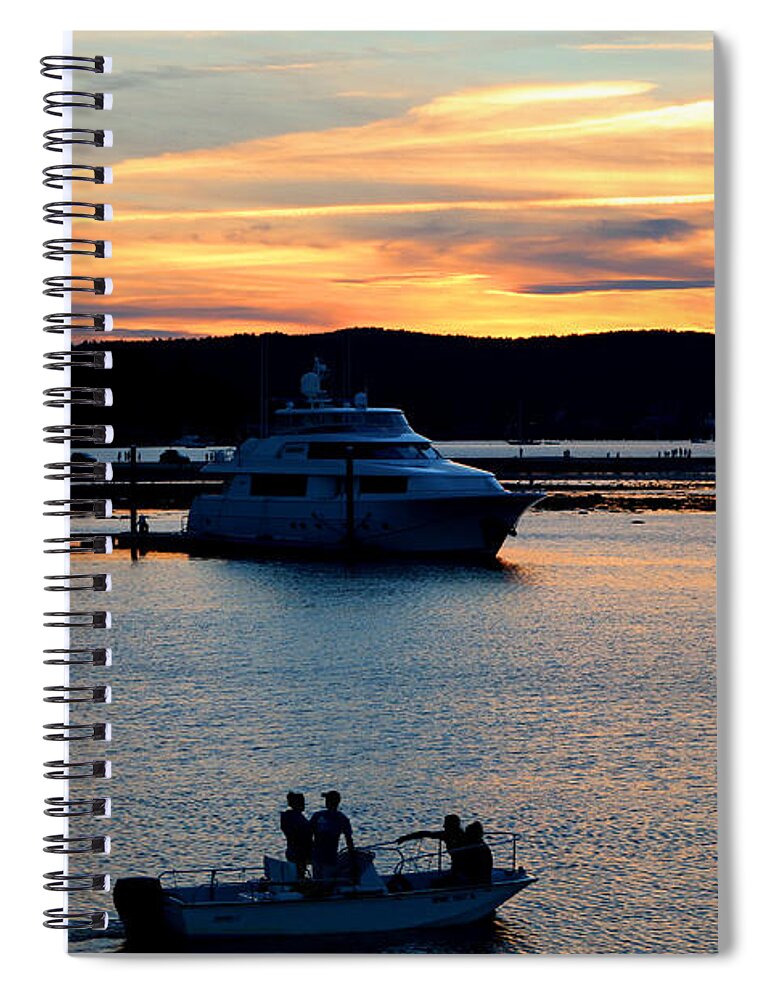 Bar Harbor Spiral Notebook featuring the photograph A Summer's Eve by Living Color Photography Lorraine Lynch