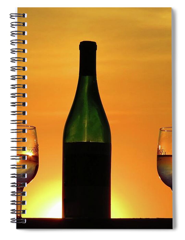 Thousand Islands Spiral Notebook featuring the photograph A sunset in each glass by Dennis McCarthy