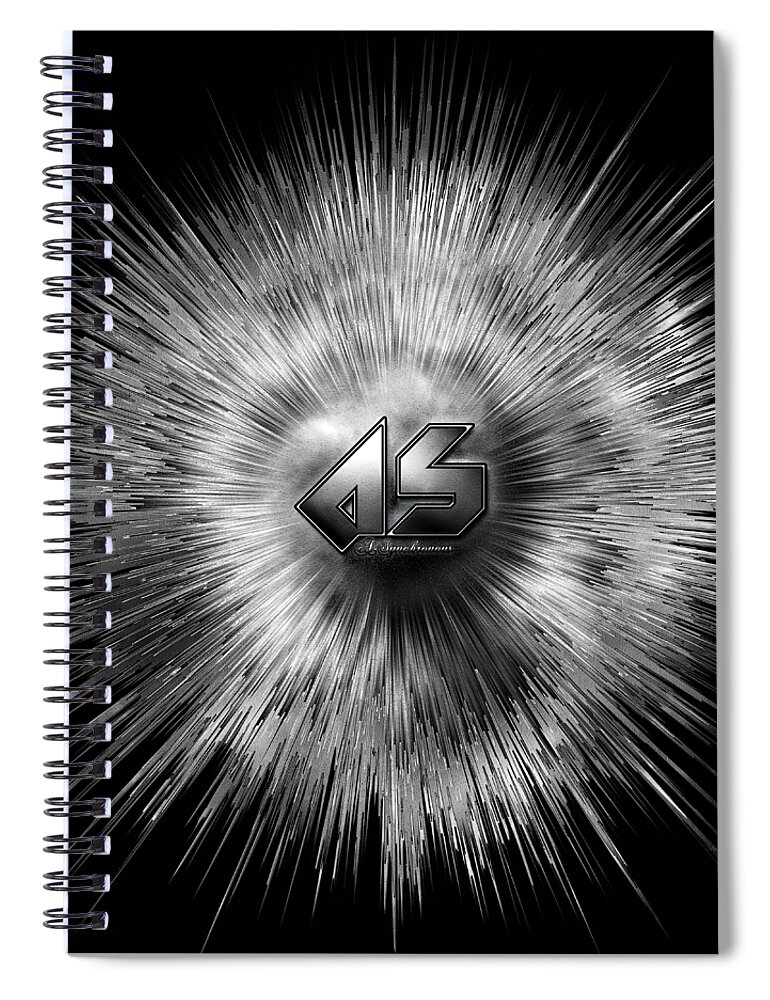 A-synchronous Spiral Notebook featuring the digital art A-Synchronous Ethereal Flare by Rolando Burbon