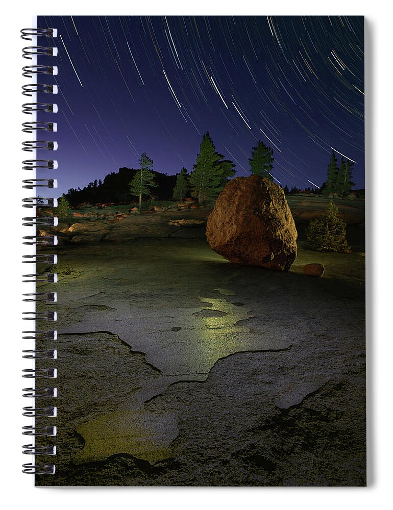 Yosemite Spiral Notebook featuring the photograph A Tale of Fire and Ice by Hal Mitzenmacher