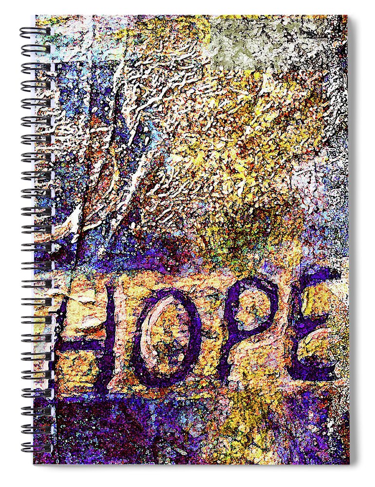 Abstract Painting Spiral Notebook featuring the painting A Trace of Hope by Rita Brown