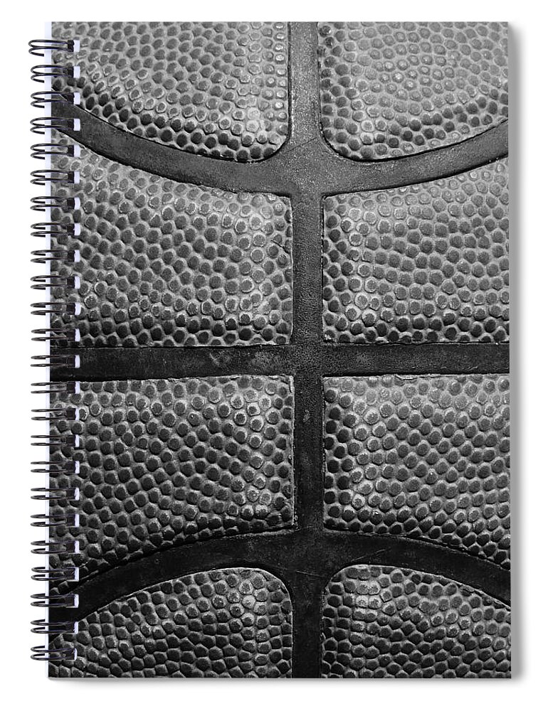 Art For Sale Spiral Notebook featuring the photograph A Very Closeup View of a Basketball by Bill Tomsa
