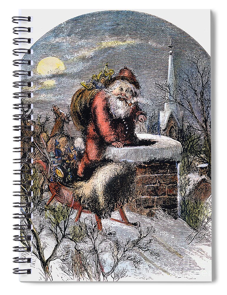 19th Century Spiral Notebook featuring the photograph A Visit From St Nicholas by Granger