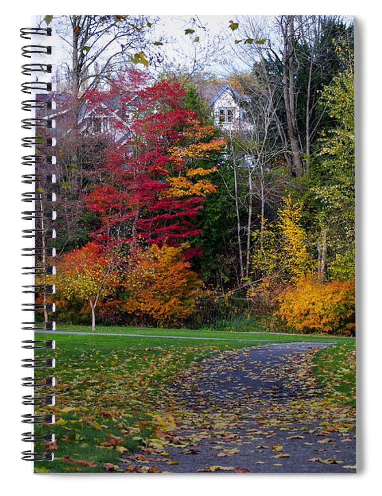 Nature Spiral Notebook featuring the photograph A Walk in the Park by Emerita Wheeling