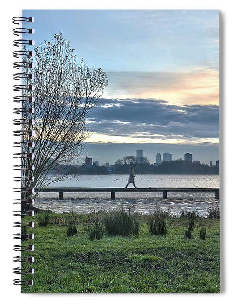 Lake Spiral Notebook featuring the photograph A Walk Through The Lake by Frans Blok