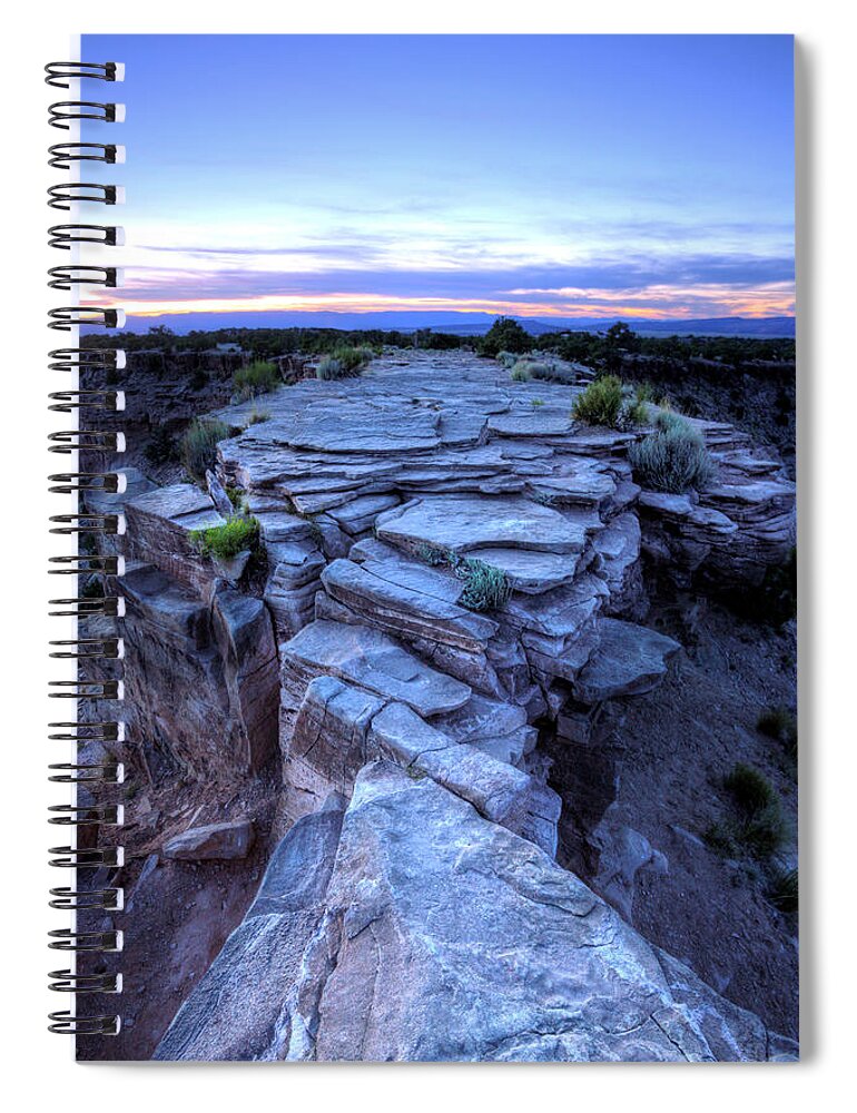 Canyon Spiral Notebook featuring the photograph A Way Back From The Ledge by David Andersen