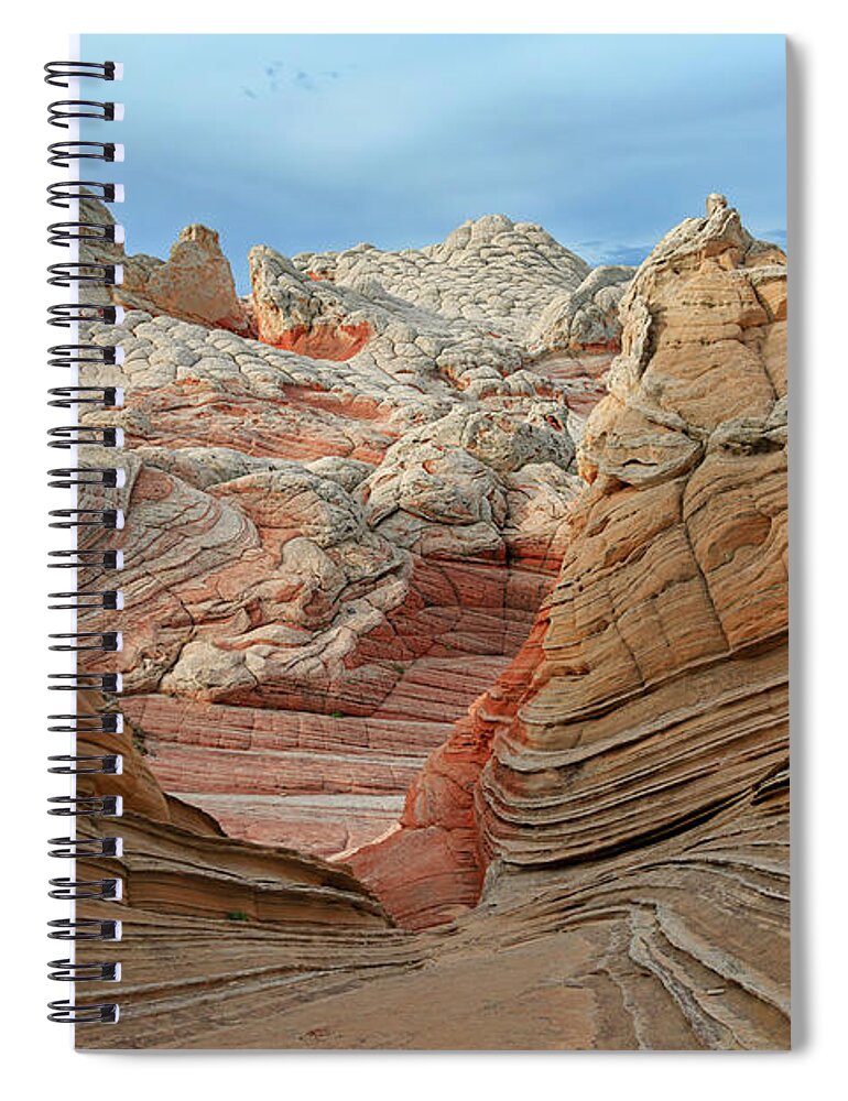 White Pocket Spiral Notebook featuring the photograph A World in Turmoil by Ralf Rohner
