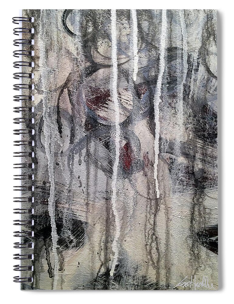 Earthy Spiral Notebook featuring the painting A1 by Lance Headlee